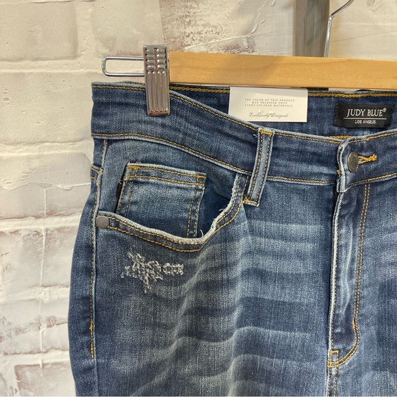 Judy blue skinny fit Distressed Blue Jeans size 11 - Picture 7 of 10